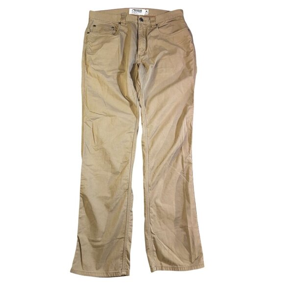 Mens Mountain Khakis Lodo Slim Fit Tailored Pants 34x32 Khaki Cotton Blend - Picture 1 of 11